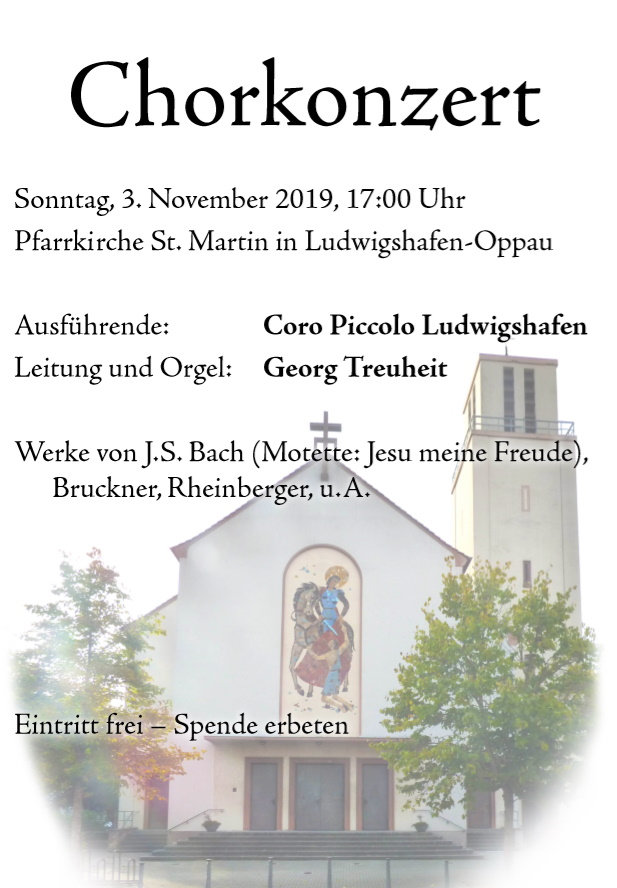 Konzert 3. November 2019 LU-Oppau St. Marin